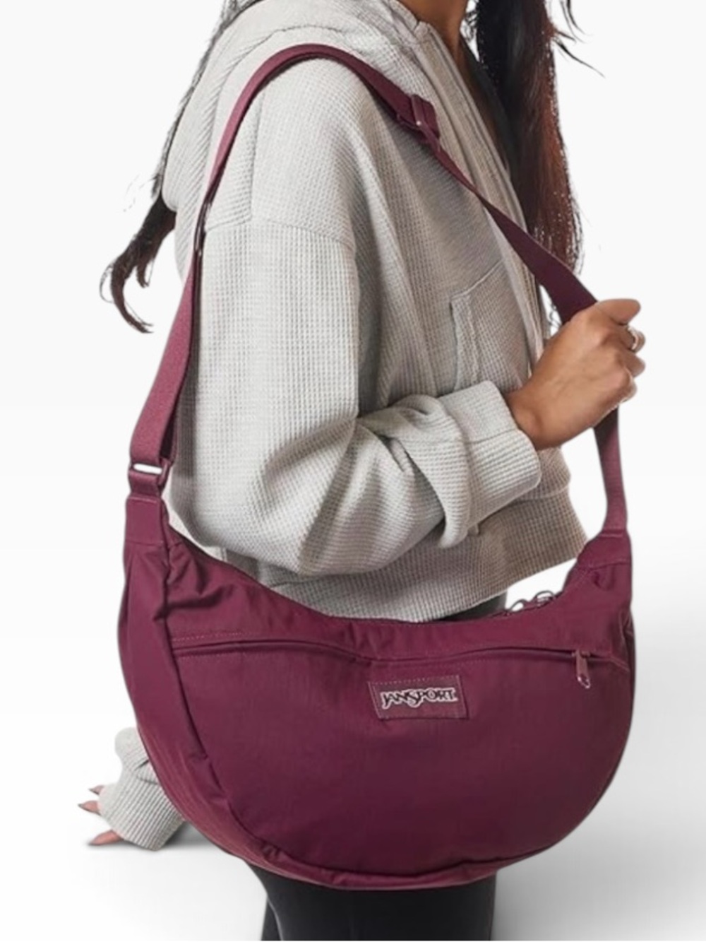 Jansport Burgundy Hobo Shoulder Bag
